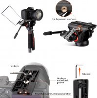 Einbeinstativ Carbon COMAN DX428CQ5S mit Fluidhead