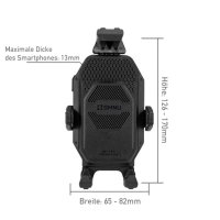 Motorrad Handyhalterung mit Vibrationsdämpfer Lenkerbefestigung (22-28mm)