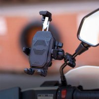 Motorrad Handyhalterung mit Vibrationsdämpfer Lenkerbefestigung (22-28mm)