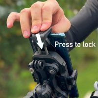 Motorrad Handyhalterung mit Vibrationsdämpfer Lenkerbefestigung (22-28mm)