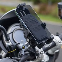 Motorrad Handyhalterung mit Vibrationsdämpfer Lenkerbefestigung (22-28mm)