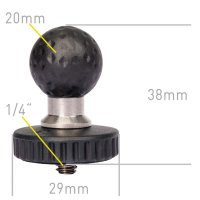 20mm Kugel auf 1/4" Gewinde