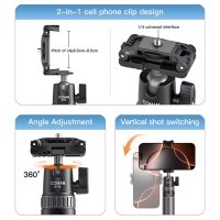 Kompaktes Stativ MT66 185 cm für Smartphone und Kamera