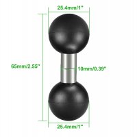 25mm Kugel auf 25mm Kugel