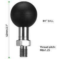 25mm Kugel auf M8 Gewinde