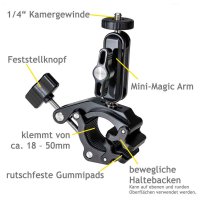 Multiklemme mit Mini Magic Arm Set